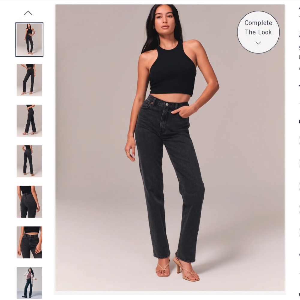 Abercrombie and Fitch The 90's Straight Ultra High Rise Jean